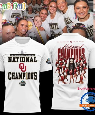 Oklahoma Sooners Champion 2026 Ncaa Women'S Gymnastics National Champions Team Graphic 3D Shirt