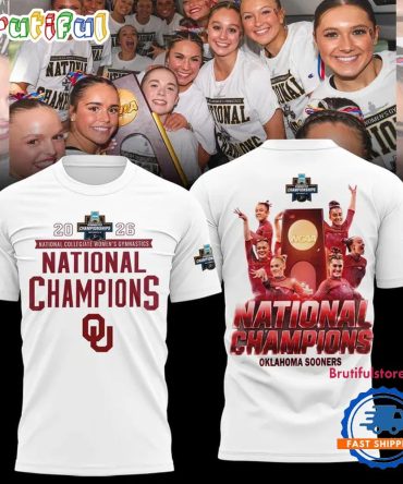 Oklahoma Sooners Champion 2026 Ncaa Women'S Gymnastics National Champions Team Graphic Winner T Shirt