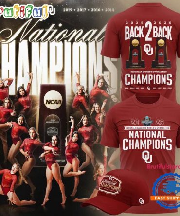 Oklahoma Sooners Champion 2026 Ncaa Women'S Gymnastics National Champions T-Shirt