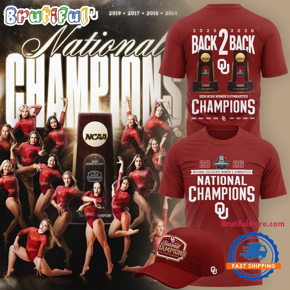Oklahoma Sooners Champion 2026 Ncaa Women'S Gymnastics National Champions T-Shirt