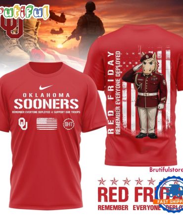 Oklahoma Sooners Ncaa Red Friday Remember Everyone Deployed Limited 3D Shirt
