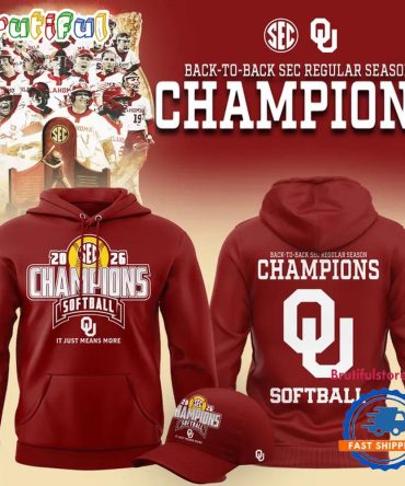 Oklahoma Sooners Softball Back-To-Back Sec Regular Season Champs 2026 Hoodie