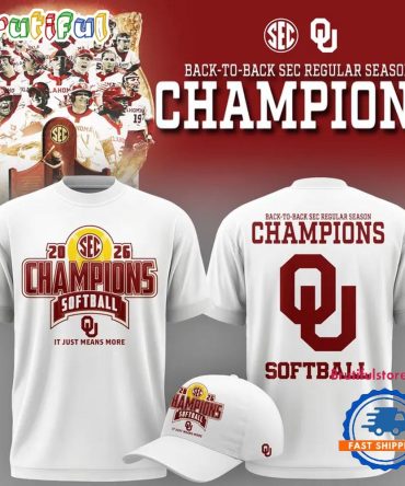 Oklahoma Sooners Softball Back-To-Back Sec Regular Season Champs 2026 Limited Edition T Shirt
