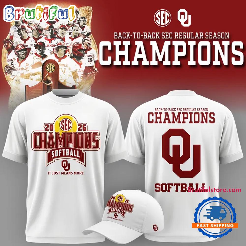 Oklahoma Sooners Softball Back-To-Back Sec Regular Season Champs 2026 Limited Edition T Shirt