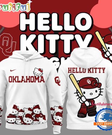 Oklahoma Sooners Softball X Hello Kitty Hoodie Shirt