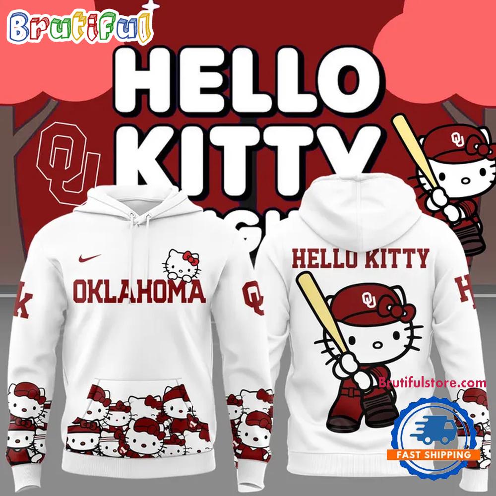Oklahoma Sooners Softball X Hello Kitty Hoodie Shirt