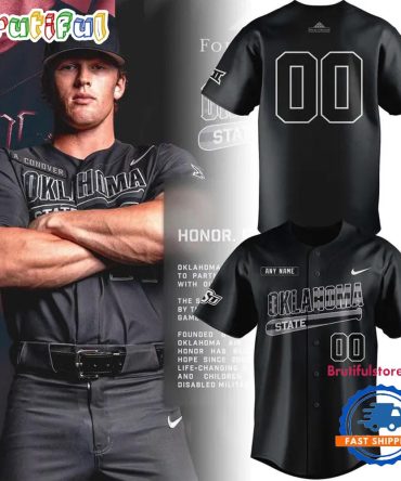 Oklahoma State Cowboys Baseball Salute To Service 2026 Limited Edition Classic Black Jersey