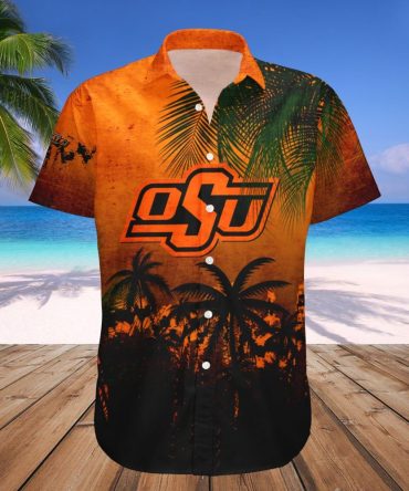 Oklahoma State Cowboys Hawaii Shirt Coconut Tree Tropical Grunge – Ncaa