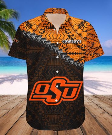 Oklahoma State Cowboys Hawaii Shirt Grunge Polynesian Tattoo – Ncaa