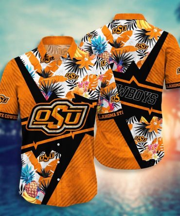 Oklahoma State Cowboys Ncaa Hawaiian Shirt Blooming Flowers Aloha Shirt