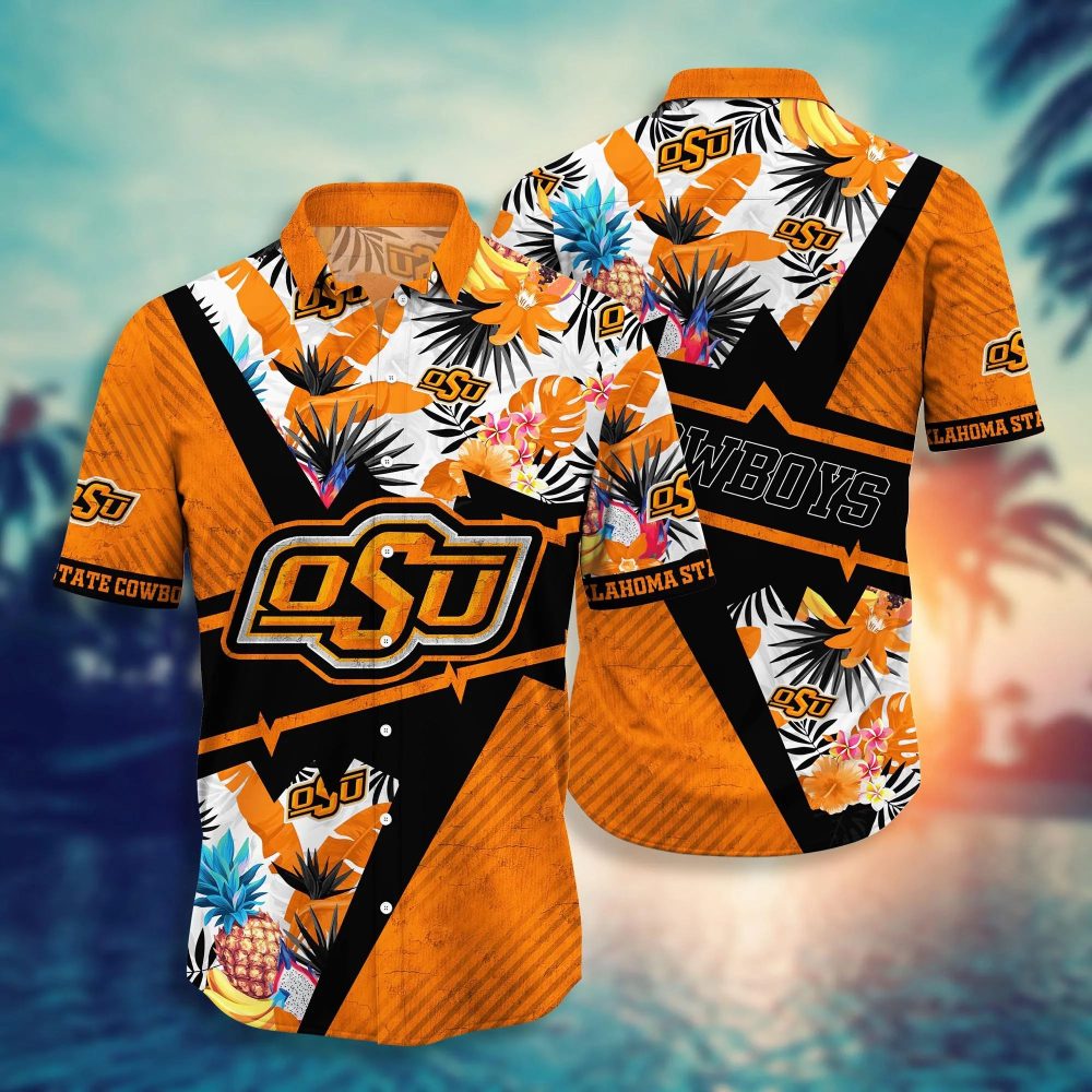 Oklahoma State Cowboys Ncaa Hawaiian Shirt Blooming Flowers Aloha Shirt