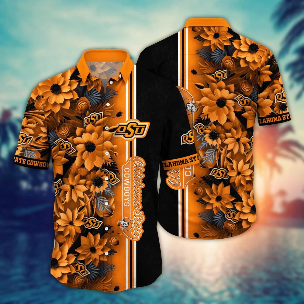 Oklahoma State Cowboys Ncaa Hawaiian Shirt Custom Warm Season Aloha Shirt