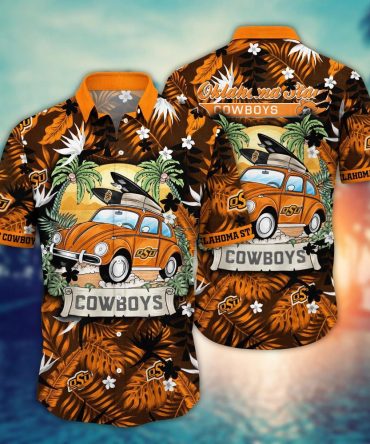 Oklahoma State Cowboys Ncaa Hawaiian Shirt Pool Daystime Aloha Shirt
