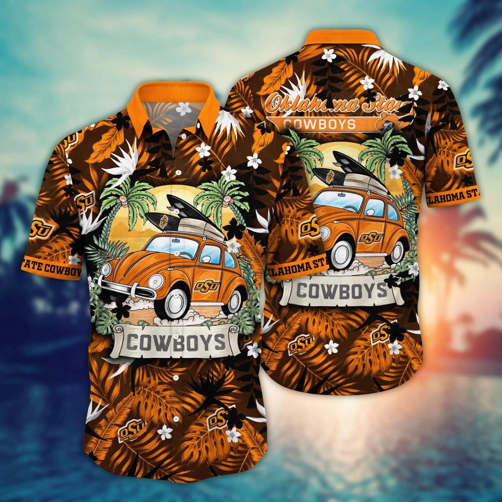 Oklahoma State Cowboys Ncaa Hawaiian Shirt Pool Daystime Aloha Shirt