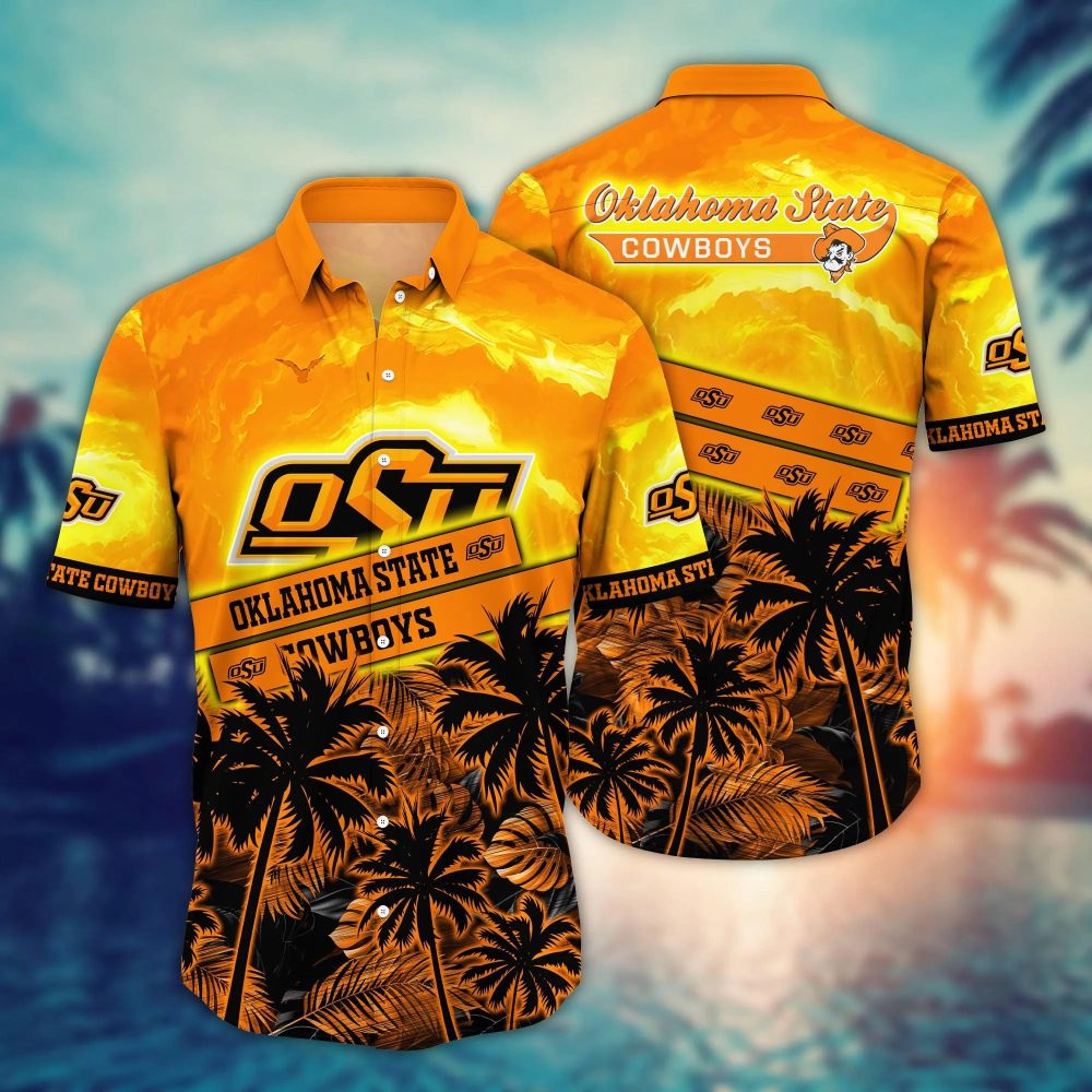 Oklahoma State Cowboys Ncaa Hawaiian Shirt Sun-Kissed Aloha Shirt