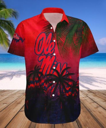 Ole Miss Rebels Hawaii Shirt Coconut Tree Tropical Grunge – Ncaa