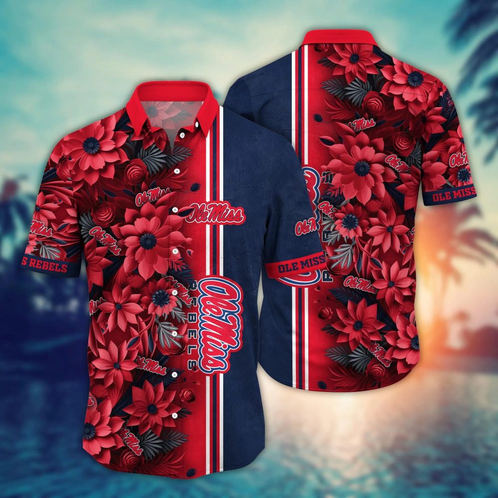Ole Miss Rebels Ncaa Hawaiian Shirt Custom Flip Flops Aloha Shirt