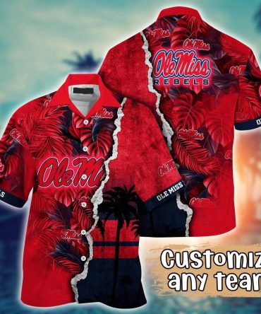 Ole Miss Rebels Ncaa Hawaiian Shirt Custom Summertime Aloha Shirt