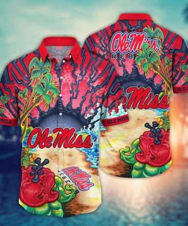 Ole Miss Rebels Ncaa Hawaiian Shirt Vacation Spotstime Aloha Shirt