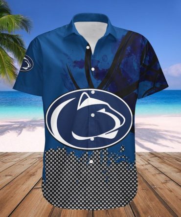 Penn State Nittany Lions Hawaii Shirt Basketball Net Grunge Pattern – Ncaa