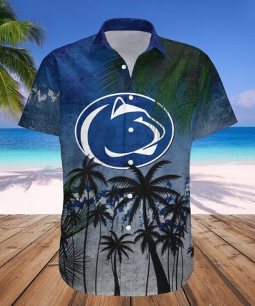 Penn State Nittany Lions Hawaii Shirt Coconut Tree Tropical Grunge – Ncaa