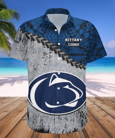 Penn State Nittany Lions Hawaii Shirt Grunge Polynesian Tattoo – Ncaa