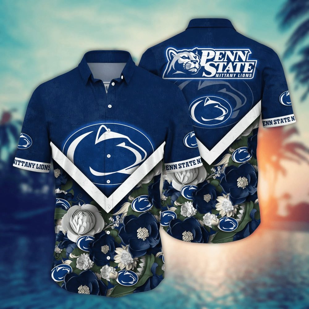 Penn State Nittany Lions Ncaa Hawaiian Shirt Custom Travel Aloha Shirt