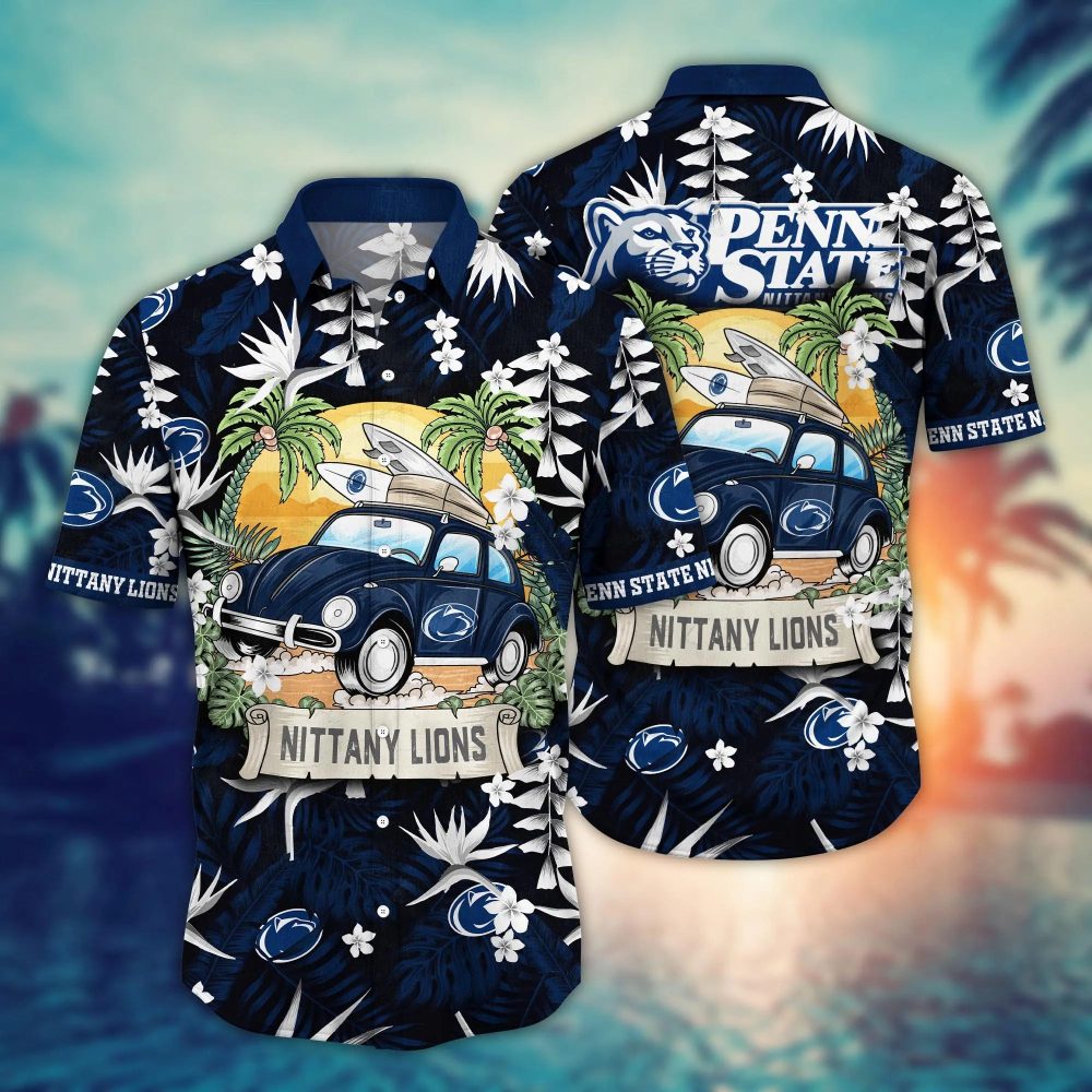Penn State Nittany Lions Ncaa Hawaiian Shirt Hammockstime Aloha Shirt