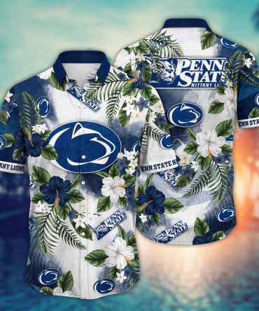 Penn State Nittany Lions Ncaa Hawaiian Shirt Sun-Soakedtime Aloha Shirt