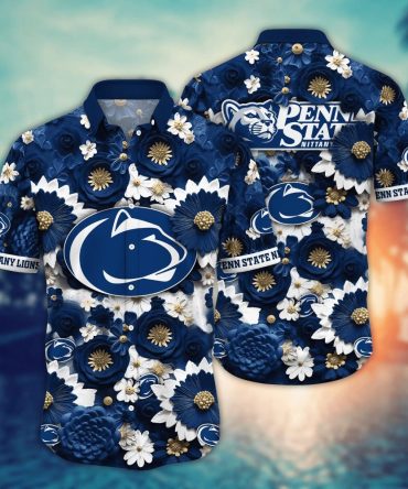 Penn State Nittany Lions Ncaa Hawaiian Shirt Trending For This Summer Customize Shirt Any Team