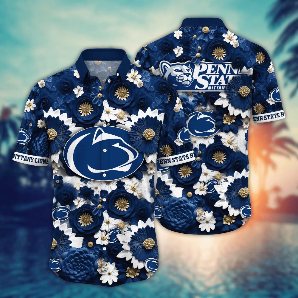 Penn State Nittany Lions Ncaa Hawaiian Shirt Trending For This Summer Customize Shirt Any Team