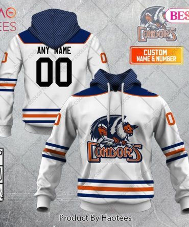Personalized Ahl Bakersfield Condors White Jersey Style Hoodie, T-Shirt, Zip Hoodie, Sweatshirt