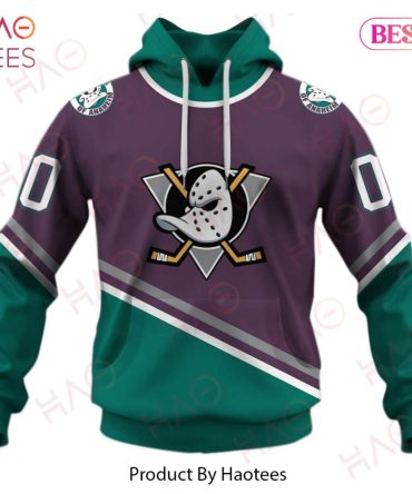 Personalized Anaheim Mighty Ducks 90S Vintage Throwback Away Jersey 3D Hoodie