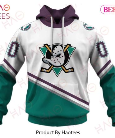 Personalized Anaheim Mighty Ducks 90S Vintage Throwback Home Jersey 3D Hoodie