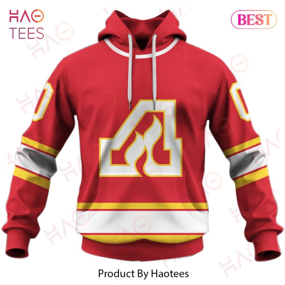 Personalized Atlanta Flames Calgary Flames 70S Vintage Home Jersey 3D Hoodie