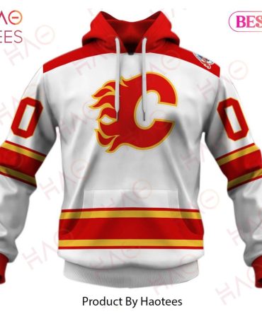 Personalized Calgary Flames 1981 - 1994 Vintage Home Jersey 3D Hoodie
