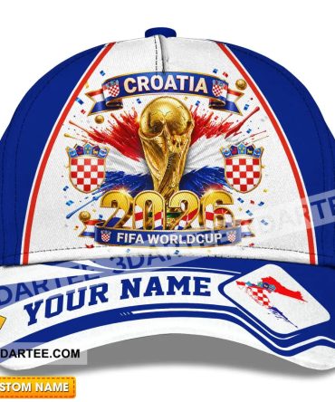 Personalized Cap, Customized Croatia World Cup 2026 Classic Cap