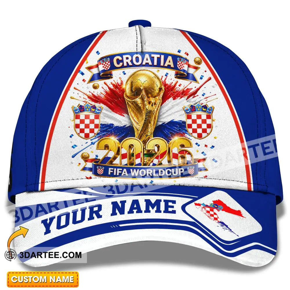 Personalized Cap, Customized Croatia World Cup 2026 Classic Cap