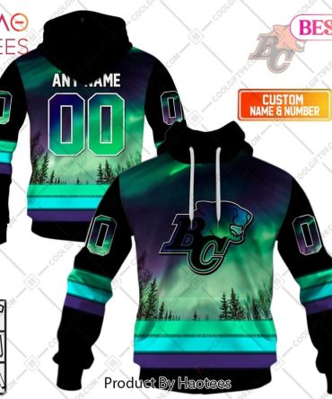 Personalized Cfl Bc Lions Northern Lights Style Hoodie, T-Shirt, Zip Hoodie, Sweatshirt