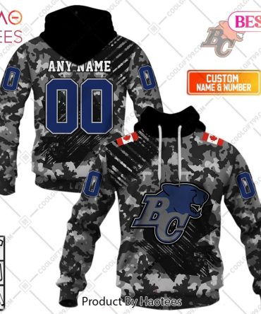 Personalized Cfl Bc Lions Special Camo Armed Forces Design Hoodie, T-Shirt, Zip Hoodie, Sweatshirt