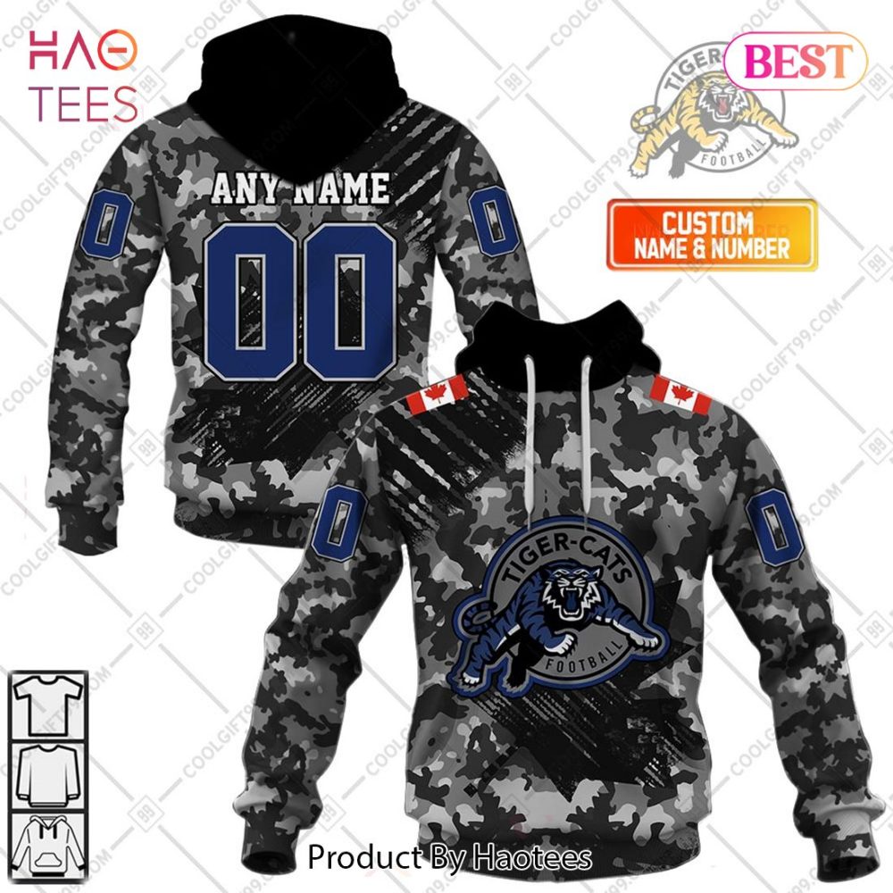 Personalized Cfl Hamilton Tiger Cats Special Camo Armed Forces Design Hoodie, T-Shirt, Zip Hoodie, Sweatshirt