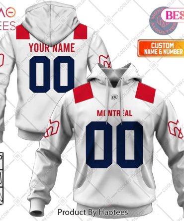 Personalized Cfl Montreal Alouettes Away Jersey Style Hoodie, T-Shirt, Zip Hoodie, Sweatshirt