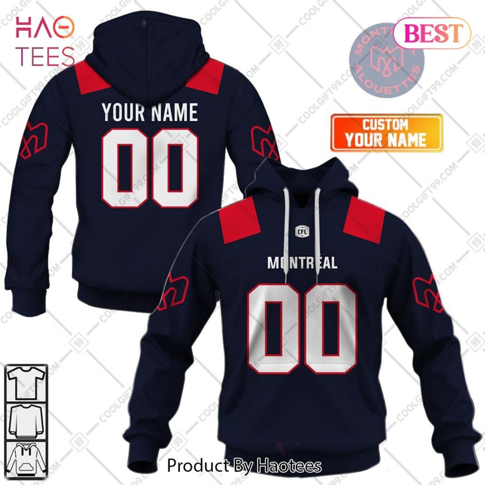 Personalized Cfl Montreal Alouettes Home Jersey Style Hoodie, T-Shirt, Zip Hoodie, Sweatshirt
