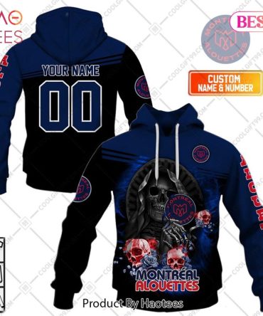 Personalized Cfl Montreal Alouettes Skull Death Art Hoodie, T-Shirt, Zip Hoodie, Sweatshirt