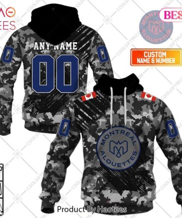 Personalized Cfl Montreal Alouettes Special Camo Armed Forces Design Hoodie, T-Shirt, Zip Hoodie, Sweatshirt