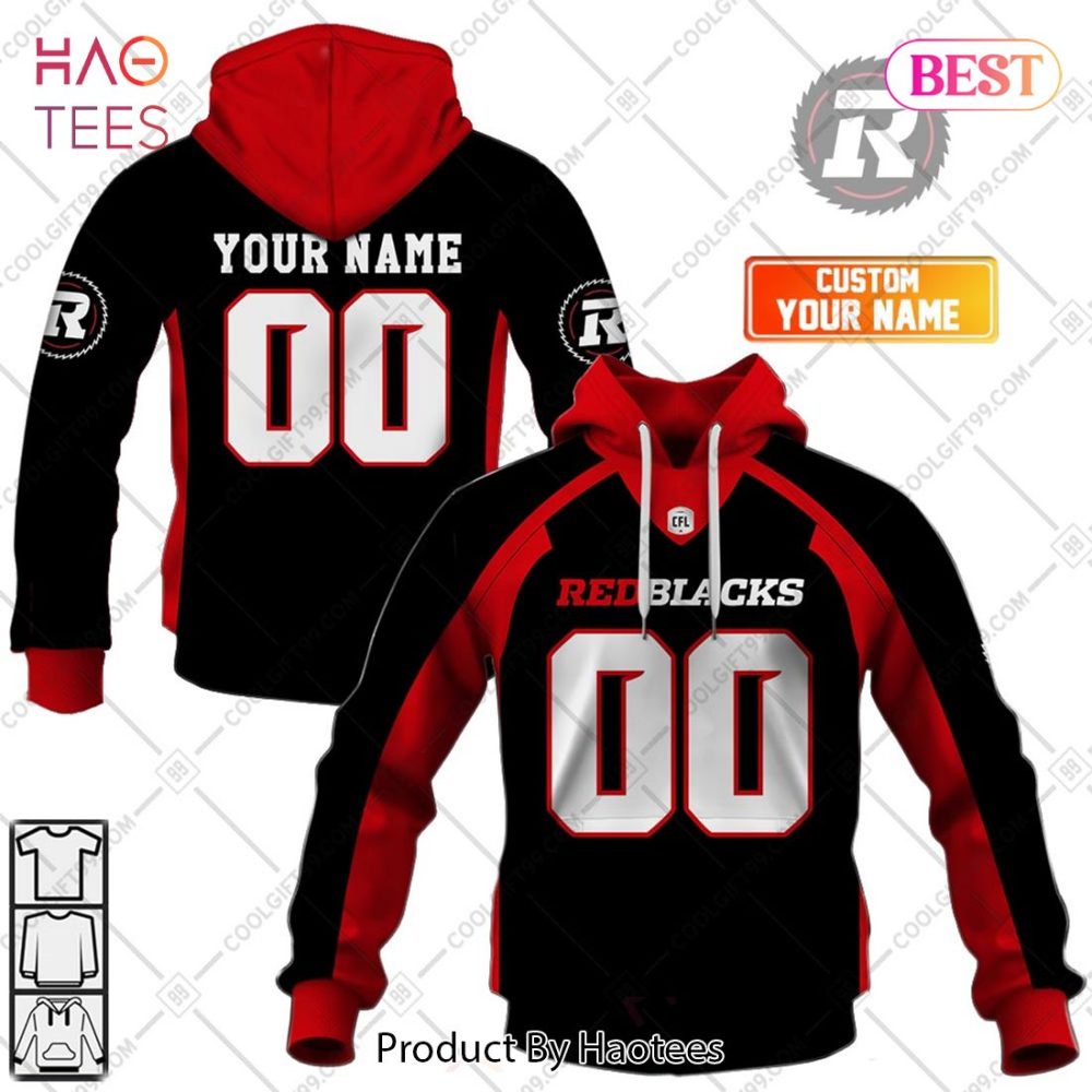 Personalized Cfl Ottawa Redblacks Home Jersey Style Hoodie, T-Shirt, Zip Hoodie, Sweatshirt
