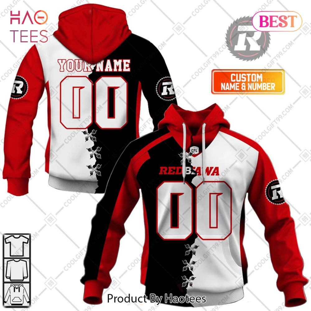 Personalized Cfl Ottawa Redblacks Mix Jersey Style Hoodie, T-Shirt, Zip Hoodie, Sweatshirt