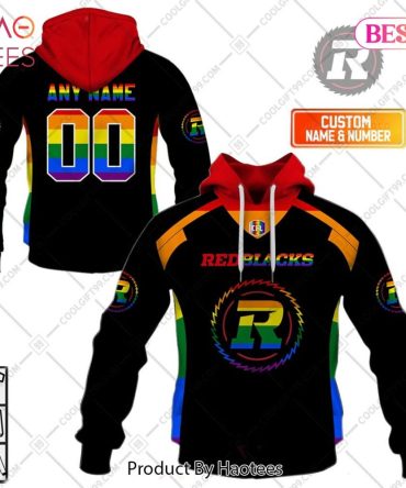 Personalized Cfl Ottawa Redblacks Rainbow Logo Jersey Style Hoodie, T-Shirt, Zip Hoodie, Sweatshirt