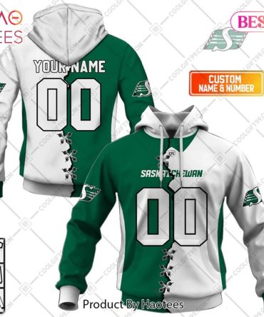 Personalized Cfl Saskatchewan Roughriders Mix Jersey Style Hoodie, T-Shirt, Zip Hoodie, Sweatshirt
