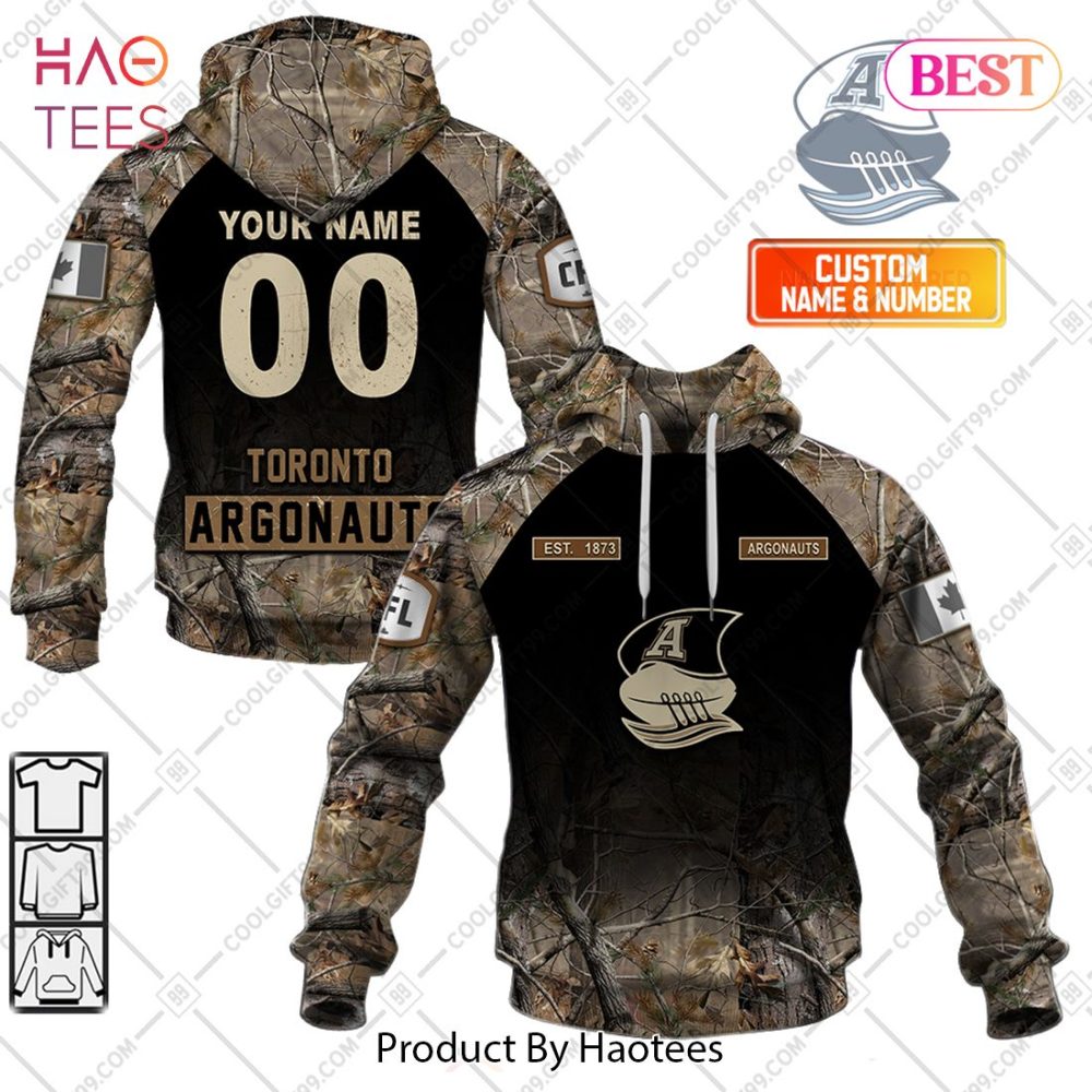 Personalized Cfl Toronto Argonauts Huting Camouflage Style Hoodie, T-Shirt, Zip Hoodie, Sweatshirt